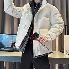 Load image into Gallery viewer, Fake Two Piece Stand Collar Cotton Coat