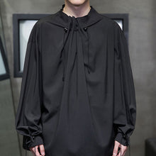 Load image into Gallery viewer, Drawstring Half Turtleneck Long Sleeve T-shirt
