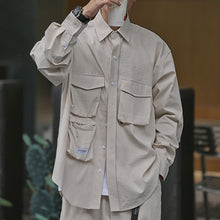 Load image into Gallery viewer, Japanese Loose Multi-pocket Shirt