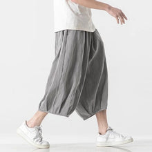 Load image into Gallery viewer, Retro Ice Silk Linen Over-the-Knee Pants