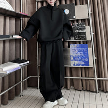 Load image into Gallery viewer, Stand Collar Space Cotton Sweatshirt Casual Sports Trousers Two-piece Set