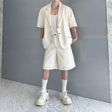 Load image into Gallery viewer, Washed Denim Relaxed-Fit Two-piece Set
