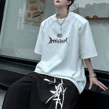 Load image into Gallery viewer, Printed Studded Crew Neck T-shirt