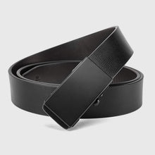 Load image into Gallery viewer, Simple Toothless Smooth Leather Buckle Belt