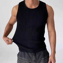 Load image into Gallery viewer, Heavyweight Ribbed Knit Tank Top Slim Fit Workout Gym Shirt