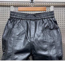 Load image into Gallery viewer, PU Plus Velvet Leather Slim-Fitting Pants