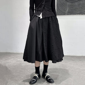 Three-dimensional Jacquard Skirt A-line