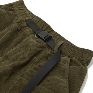 Loose Solid Color Corduroy Casual Pants