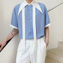 Load image into Gallery viewer, Summer Blue and White Tie Shirt