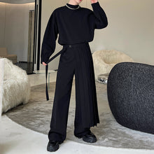 Load image into Gallery viewer, Retro Round Neck Cardigan Trousers Detachable Skirt Three-piece Set
