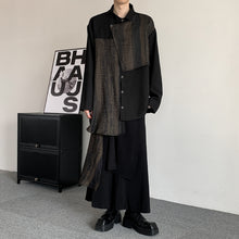 Load image into Gallery viewer, Long-sleeved Loose Irregular Patchwork Shirt