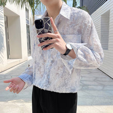 Load image into Gallery viewer, Three-dimensional Embroidery See-through Loose Shirt