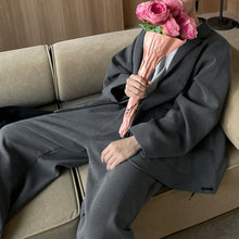 Load image into Gallery viewer, Loose-fitting Jacket Drawstring Straight-leg Suit Trousers Two-piece Suit