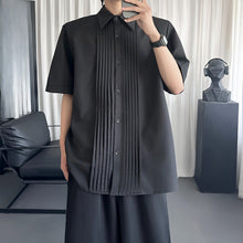 Load image into Gallery viewer, Pleated Shirt Casual T-shirt
