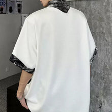 Load image into Gallery viewer, Detachable Leopard-Print Silk Scarf T-shirt