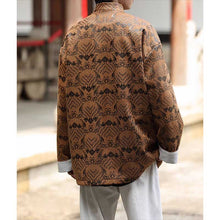 Load image into Gallery viewer, Stand-up Collar Brocade Sea Pattern Jacket