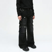 Load image into Gallery viewer, Multi-pocket Wide-leg Cargo Jeans