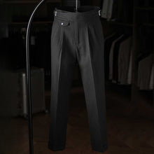 Load image into Gallery viewer, Italian Casual High Waist Retro Straight Suit Trousers