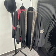 Load image into Gallery viewer, Faux-layered Spliced Cape Coat