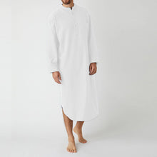 Load image into Gallery viewer, Button Solid Arabian Nightgown Shirt