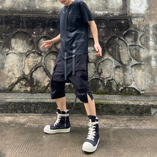 Load image into Gallery viewer, Asymmetric Long Crew Neck T-shirt