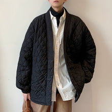 Load image into Gallery viewer, Black Diamond Check Buttonless Cardigan