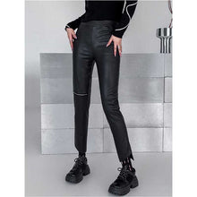 Load image into Gallery viewer, Retro Zipper PU Leather Pants