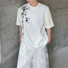 Load image into Gallery viewer, Embroidered Crew Neck Loose Short Sleeve T-shirt