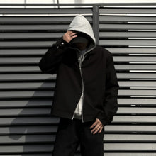 Load image into Gallery viewer, Padded Shoulder Cropped Bomber Jacket