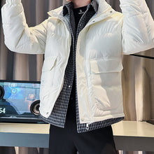Load image into Gallery viewer, Fake Two Piece Stand Collar Cotton Coat