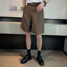 Load image into Gallery viewer, Business Casual Solid Color Belt Shorts