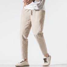 Load image into Gallery viewer, Cotton and Linen Striped Pants