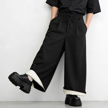 Load image into Gallery viewer, Japanese High-waist Drawstring Loose Wide-leg Straight Pants