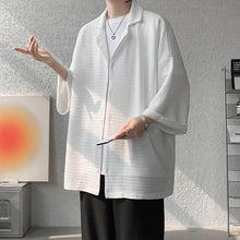 Load image into Gallery viewer, Cuban Collar Thin Short Sleeve Shirt