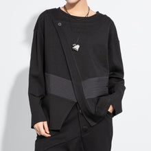 Load image into Gallery viewer, Crew Neck Loose Patchwork Casual Shirt