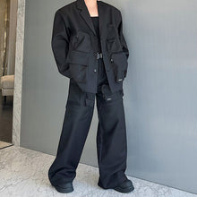 Load image into Gallery viewer, Multi-pocket Detachable Cargo Pants Suit