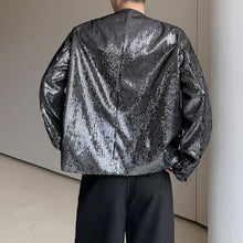 Load image into Gallery viewer, Loose Glossy Collarless Retro Jacket