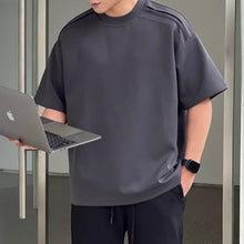 Load image into Gallery viewer, Crew Neck Loose Fit Solid Color T-shirt