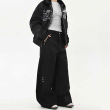 Load image into Gallery viewer, American Retro Deconstructed Rivet Scimitar Pants