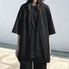 Load image into Gallery viewer, Pleated Breathable Blazer Collar Short Sleeve Shirt