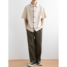 Load image into Gallery viewer, Cotton Japanese Retro Wooden Horn Button Shirt