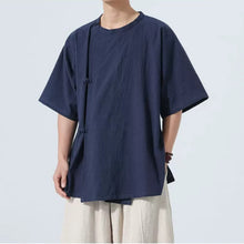 Load image into Gallery viewer, Retro Button-down Short-sleeved Shirt