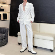 Load image into Gallery viewer, Embroidered Flower Hollow Casual Suit