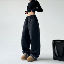 Load image into Gallery viewer, American Retro Plaid Thick Wide-leg Pants