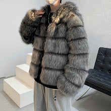 Load image into Gallery viewer, Winter Plush Hooded Cotton Coat