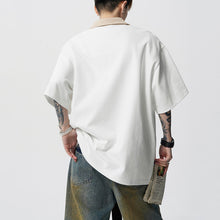 Load image into Gallery viewer, American Retro Polo Collar Loose T-shirt