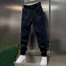 Load image into Gallery viewer, Slightly Tapered Loose Drape Elastic Waist Trousers