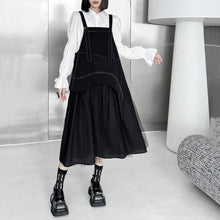 Load image into Gallery viewer, Mesh Patchwork Suspender Skirt
