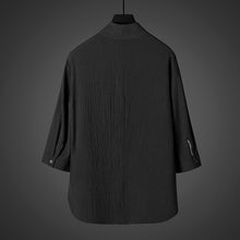 Load image into Gallery viewer, Vintage Ice Silk Loose Zen Clothes Half Sleeve T-shirt