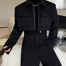 Load image into Gallery viewer, Shoulder Pads Short Woolen Jacket
